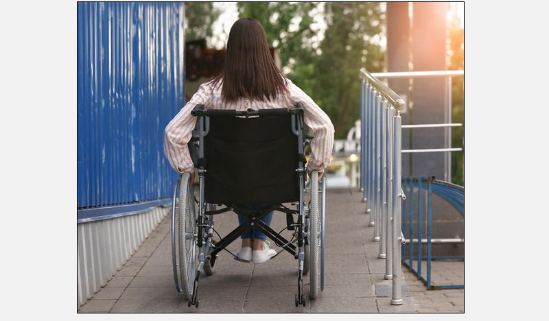 student in wheelchair