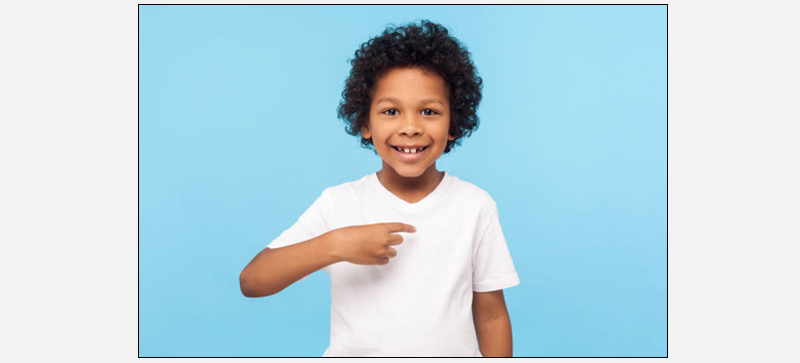 Child pointing at themselves